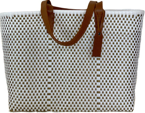 Ana Tote - White & Gold