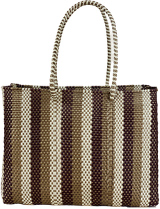 Tote - Beige, Brown and Gold