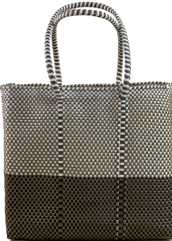 Small tote - Gold and White + B Gold and Black