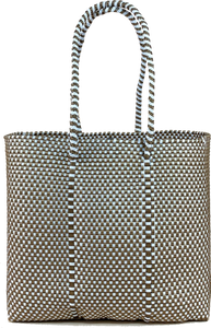 Small Tote - Gold and White