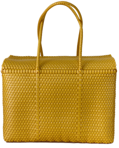 Mustard Picnic Bags Handwoven with Eco-friendly Plastic