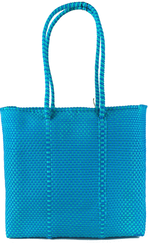 Small Tote - Turquoise and Green
