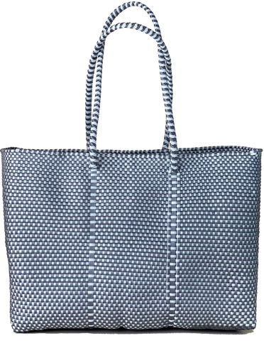 Tote - Silver and White