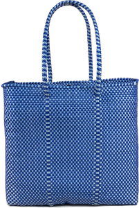 Small Tote - Navy and Silver