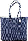 Small Tote -Navy and White